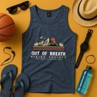 Out Of Breath Hiking Society Dont Worry Catch Up Fun Camping Tank Top thumb 4