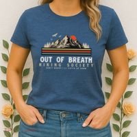 Out Of Breath Hiking Society Dont Worry Catch Up Fun Camping Women's T-Shirt thumb 2