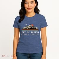 Out Of Breath Hiking Society Dont Worry Catch Up Fun Camping Women's T-Shirt thumb 4