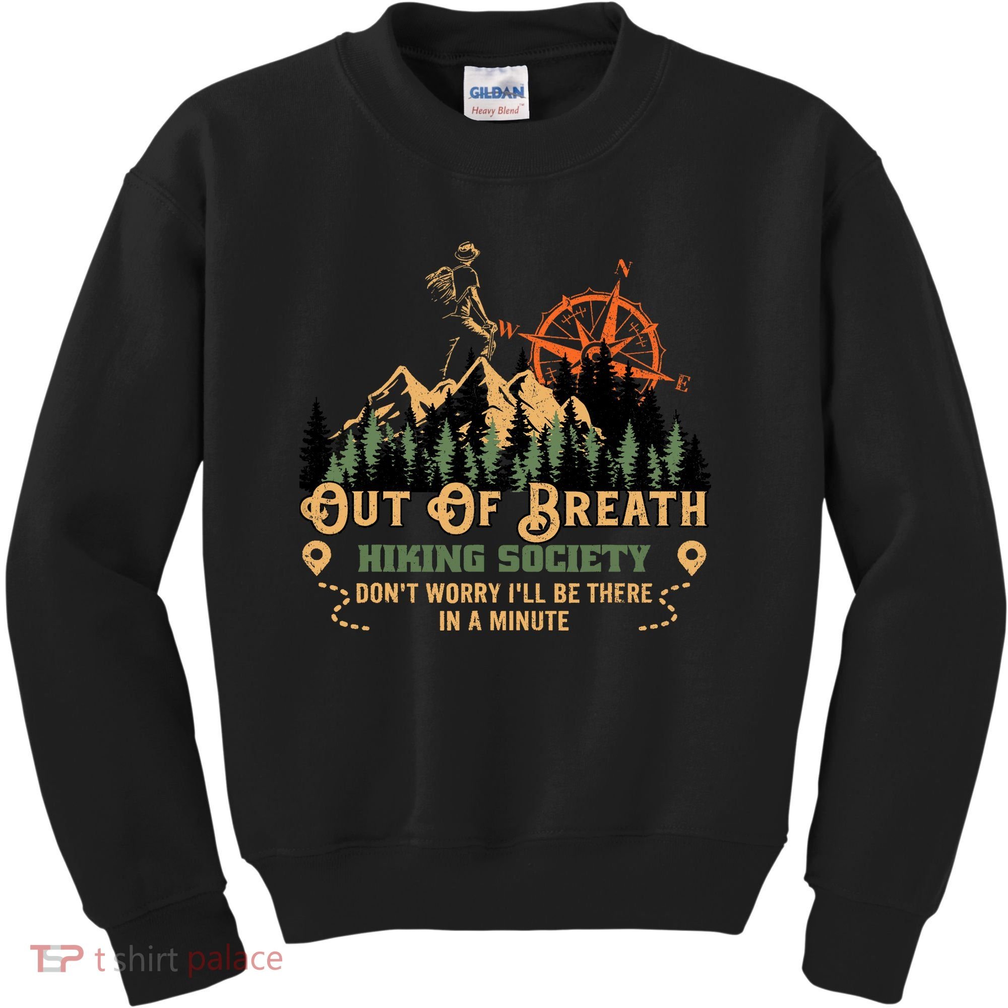 Out Of Breath Hiking Society Kids Sweatshirt