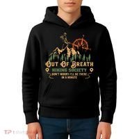 Out Of Breath Hiking Society Kids Hoodie thumb 4
