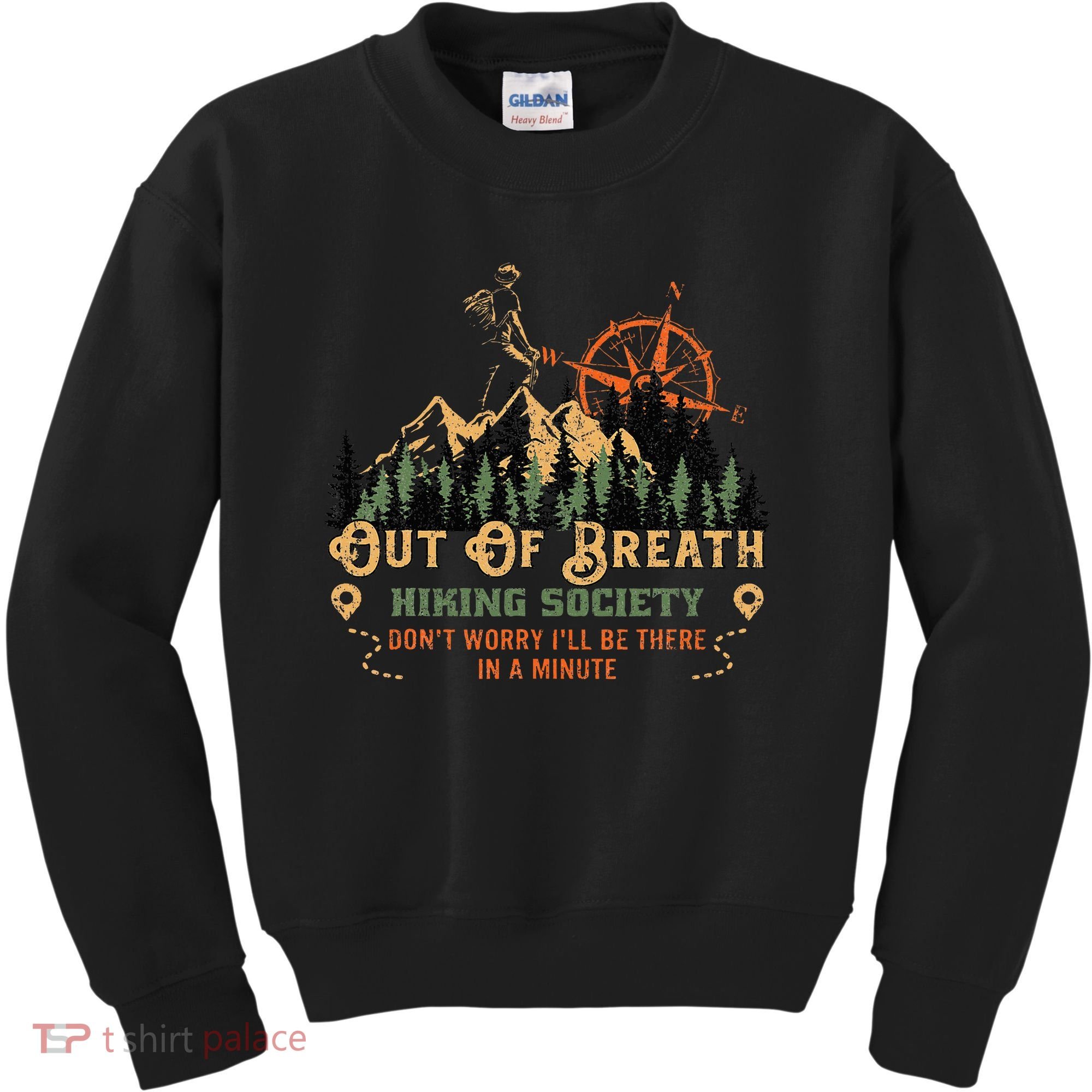 Out Of Breath Hiking Society Kids Sweatshirt