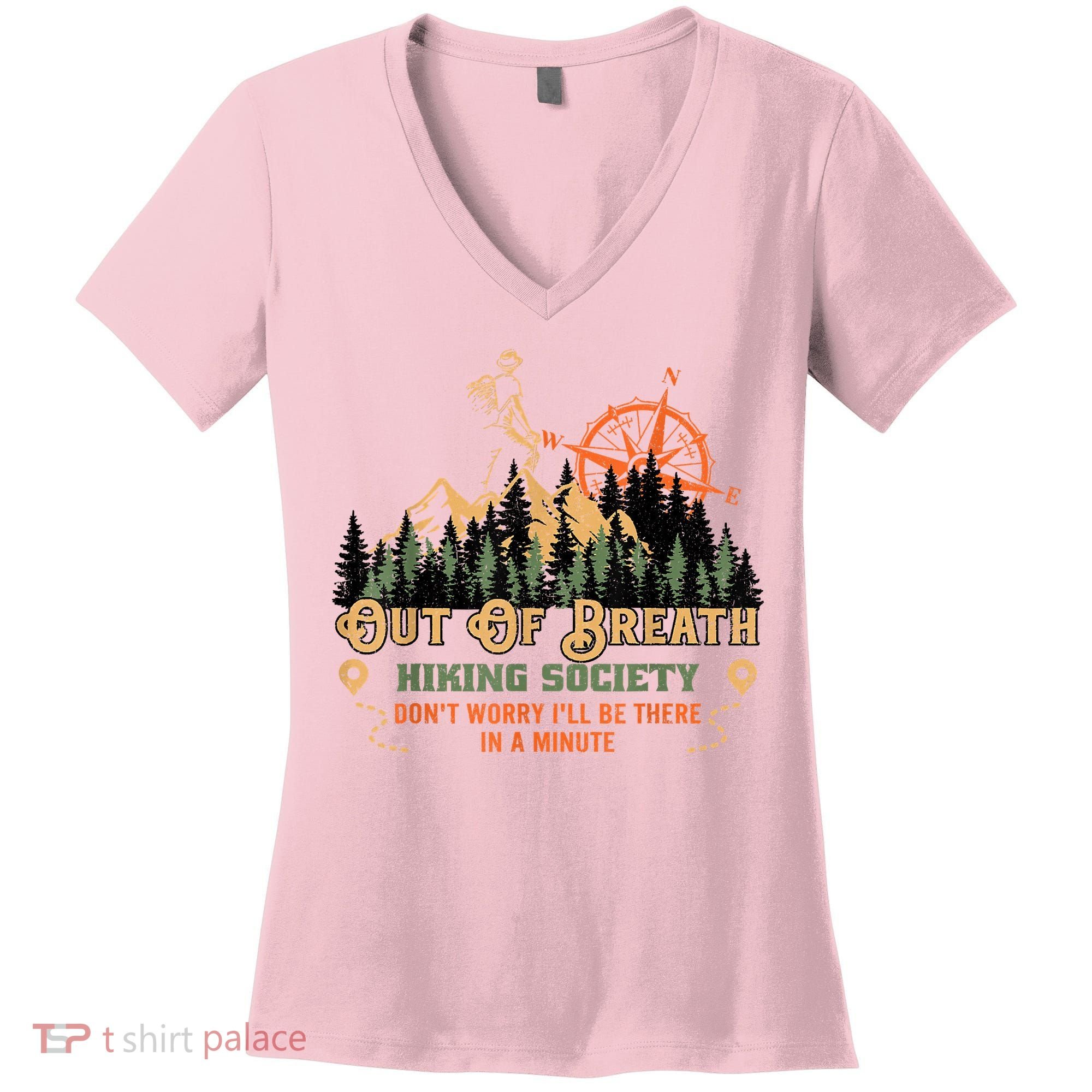 Out Of Breath Hiking Society Women's V-Neck T-Shirt