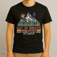 Out of Breath Hiking Society Mountain Hiking Hiker T-Shirt thumb 3