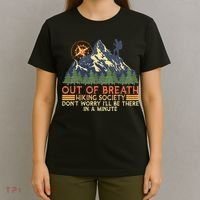 Out of Breath Hiking Society Mountain Hiking Hiker T-Shirt thumb 4