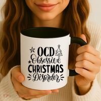 OCD Obsessive Christmas Disorder Funny Coffee Mug thumb 3