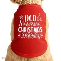 OCD Obsessive Christmas Disorder Funny Doggie Tank thumb 0