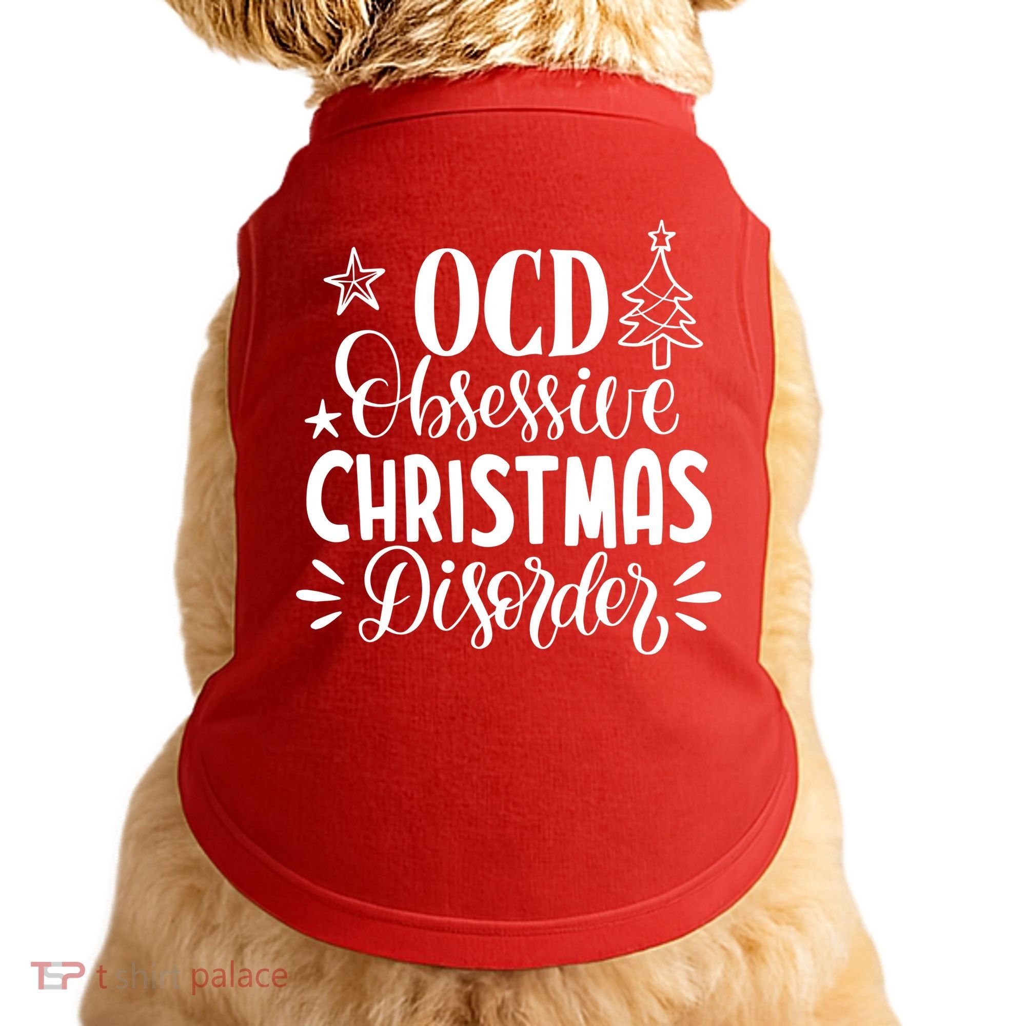 OCD Obsessive Christmas Disorder Funny Doggie Tank