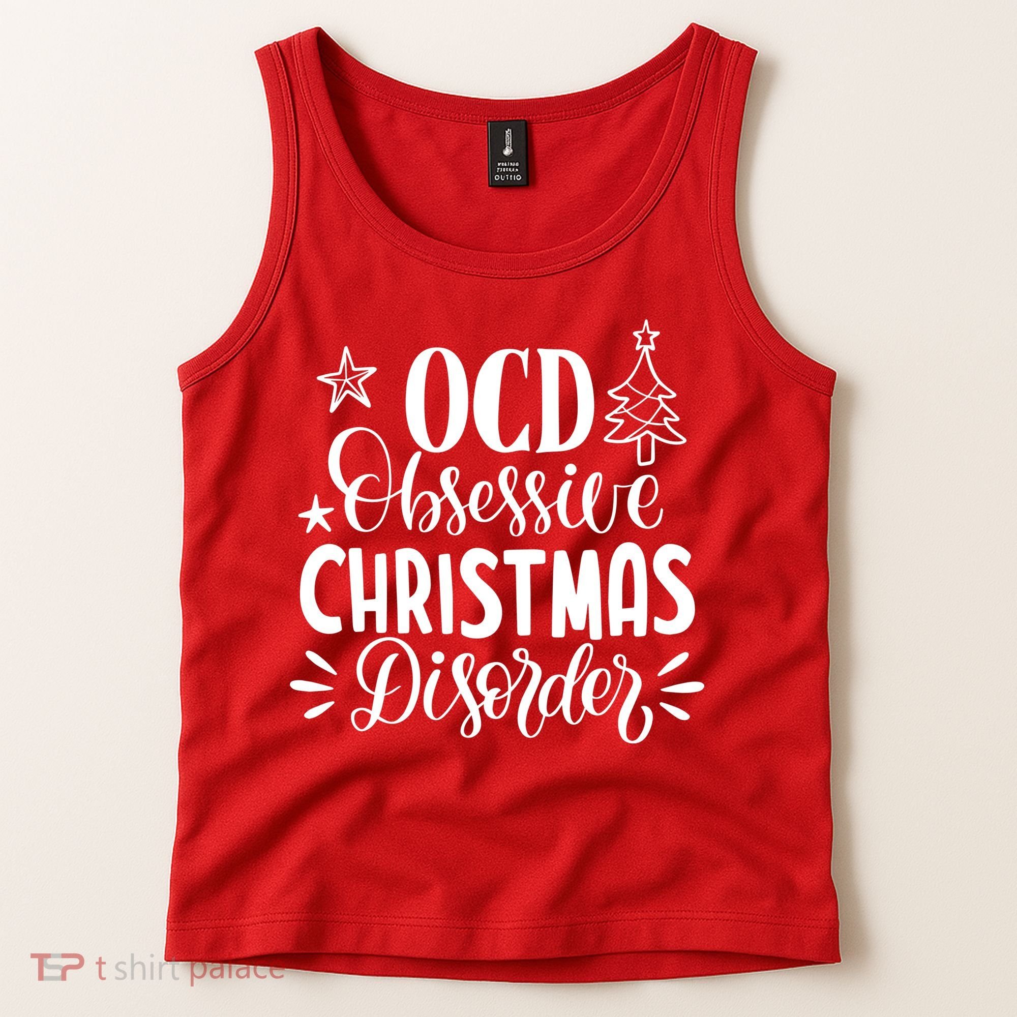 OCD Obsessive Christmas Disorder Funny Tank Top