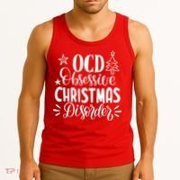 OCD Obsessive Christmas Disorder Funny Tank Top thumb 3