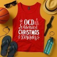 OCD Obsessive Christmas Disorder Funny Tank Top thumb 4