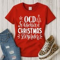 OCD Obsessive Christmas Disorder Funny Women's T-Shirt thumb 3