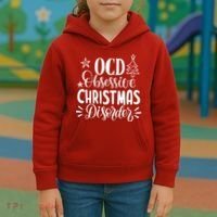 OCD Obsessive Christmas Disorder Funny Kids Hoodie thumb 3