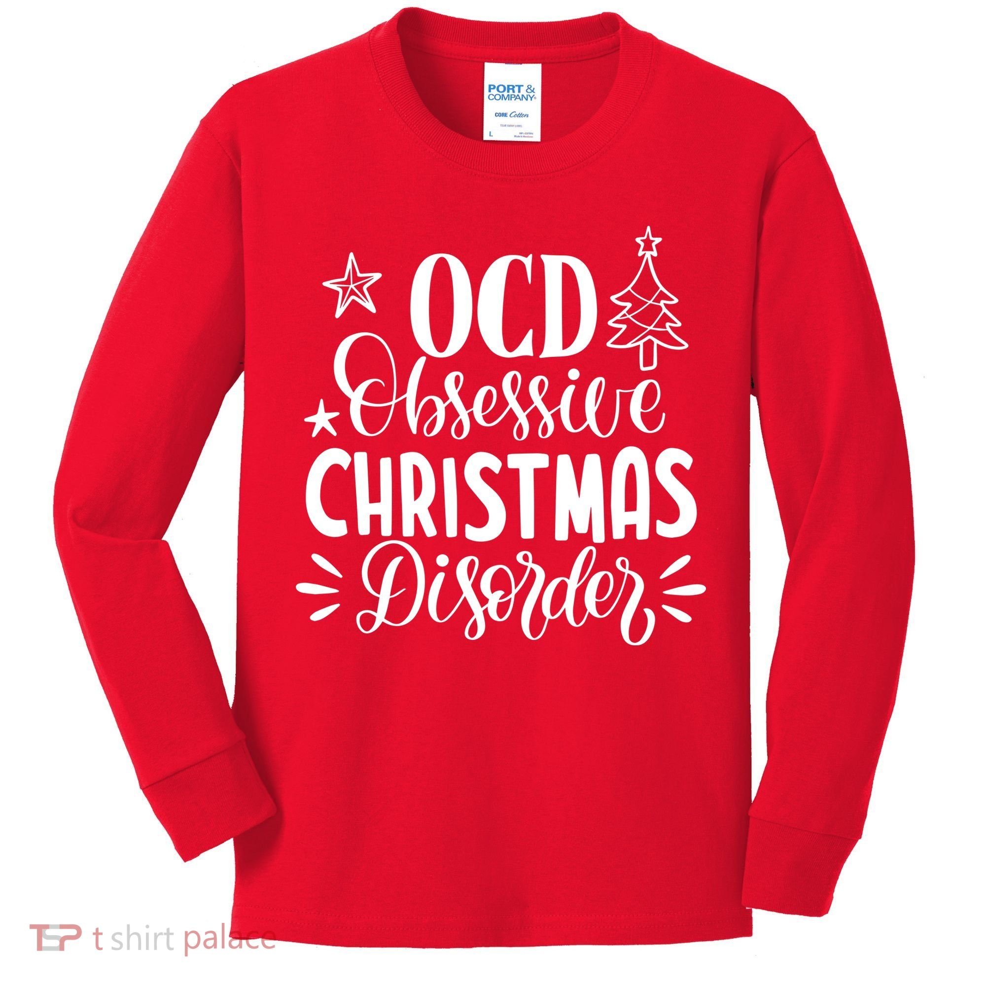 OCD Obsessive Christmas Disorder Funny Kids Long Sleeve Shirt