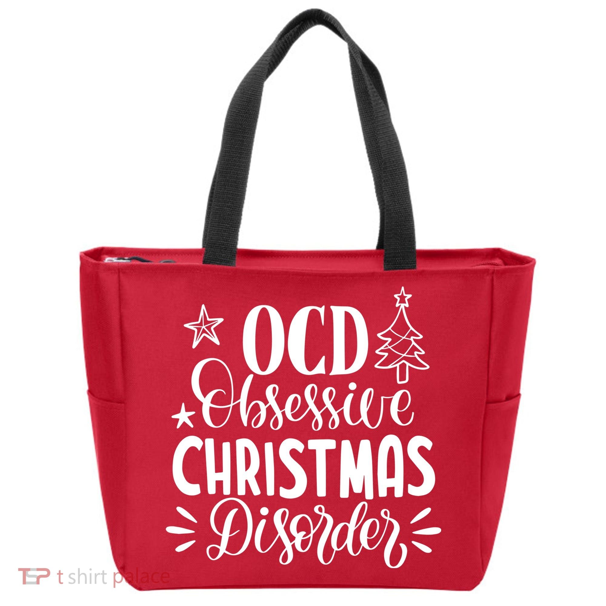 OCD Obsessive Christmas Disorder Funny Tote Bag