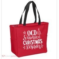 OCD Obsessive Christmas Disorder Funny Tote Bag thumb 2