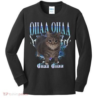 Oiia Oiia Cat Brainrot Kids Long Sleeve Shirt