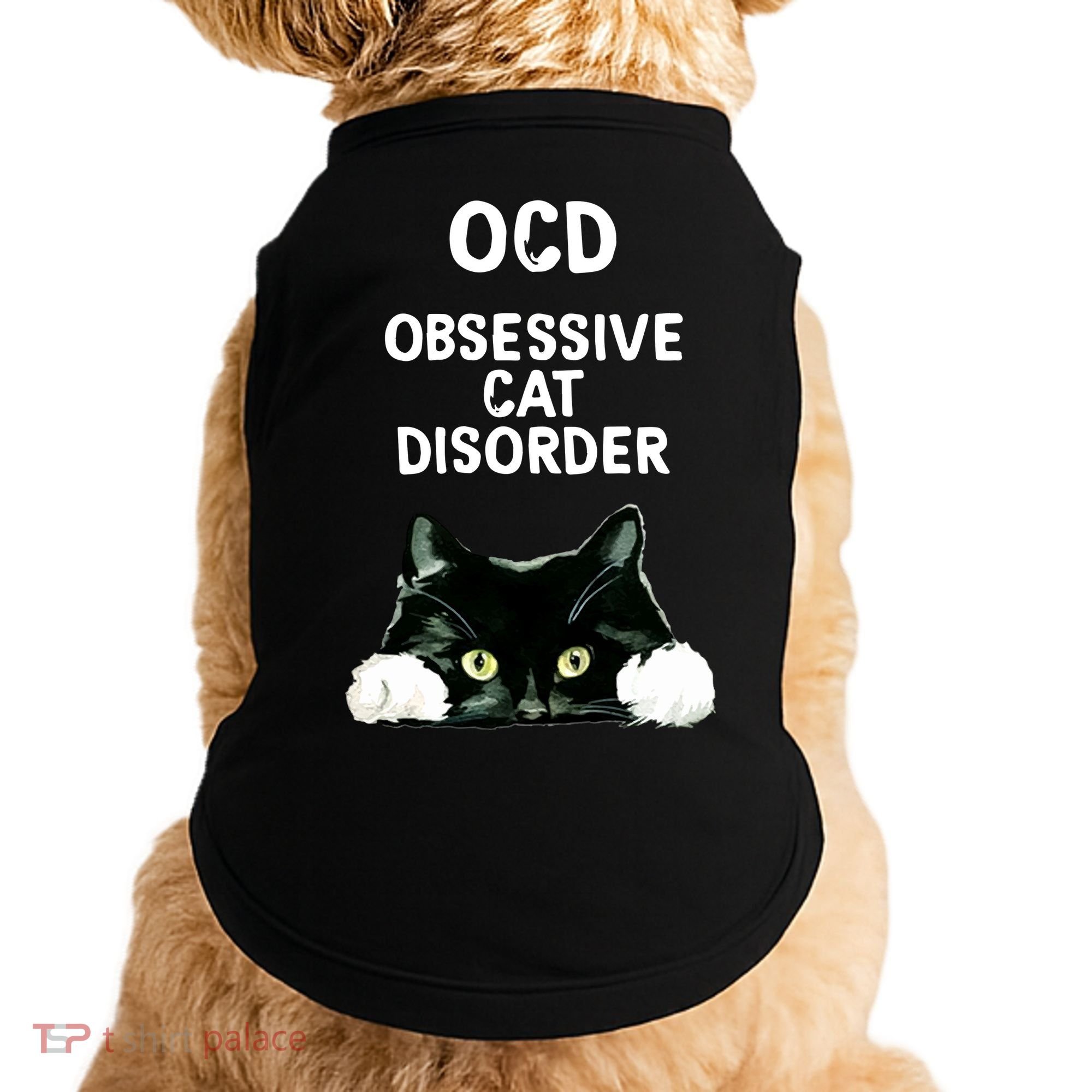 Ocd Obsessive Cat Disorder Animals Black And White Cat Doggie Tank