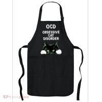 Ocd Obsessive Cat Disorder Animals Black And White Cat Apron thumb 0