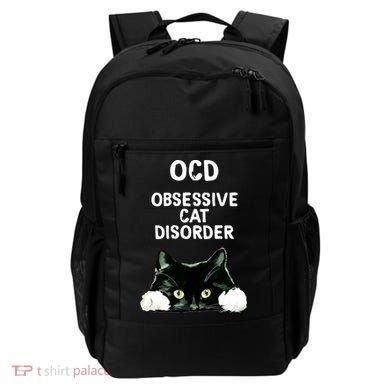Ocd Obsessive Cat Disorder Animals Black And White Cat Backpack