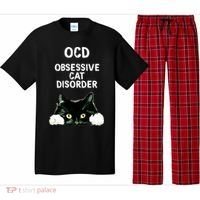 Ocd Obsessive Cat Disorder Animals Black And White Cat Pajama Set thumb 0