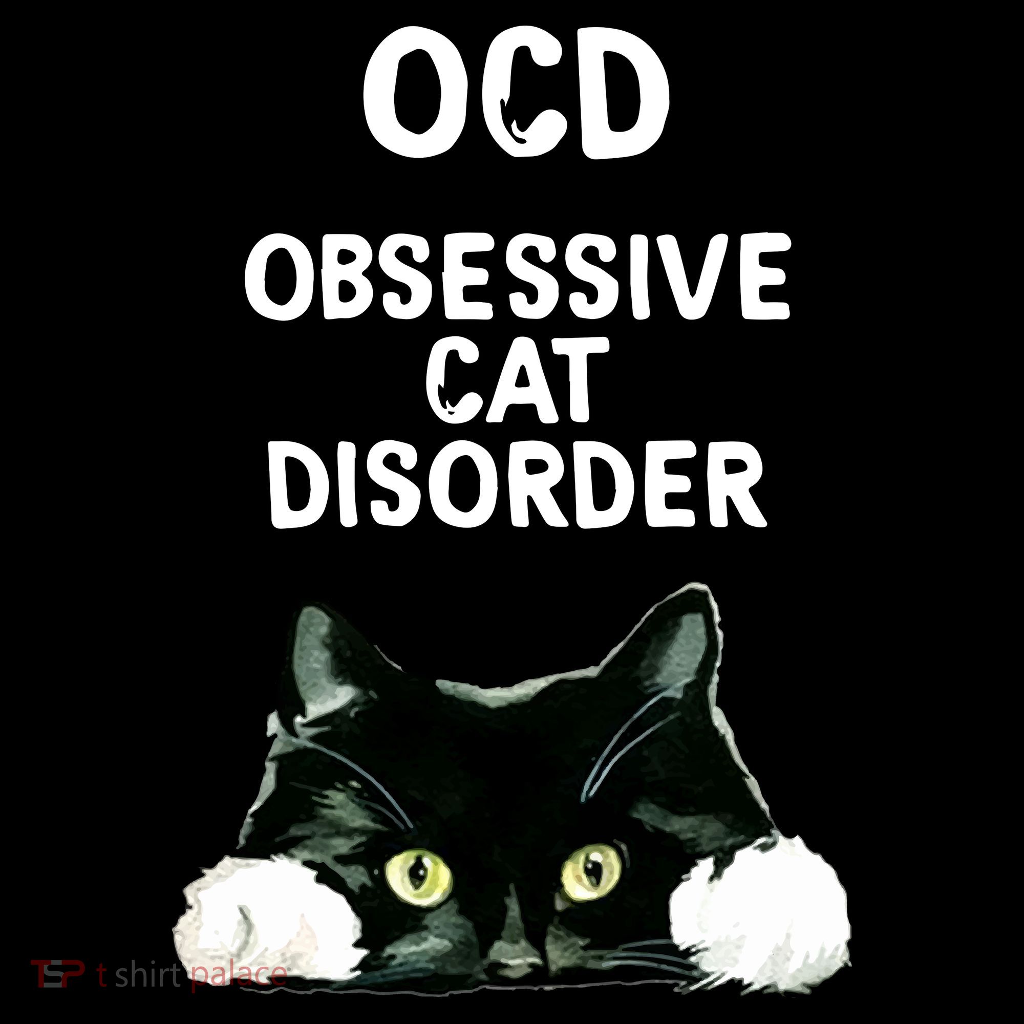 Ocd Obsessive Cat Disorder Animals Black And White Cat Women's Hoodie