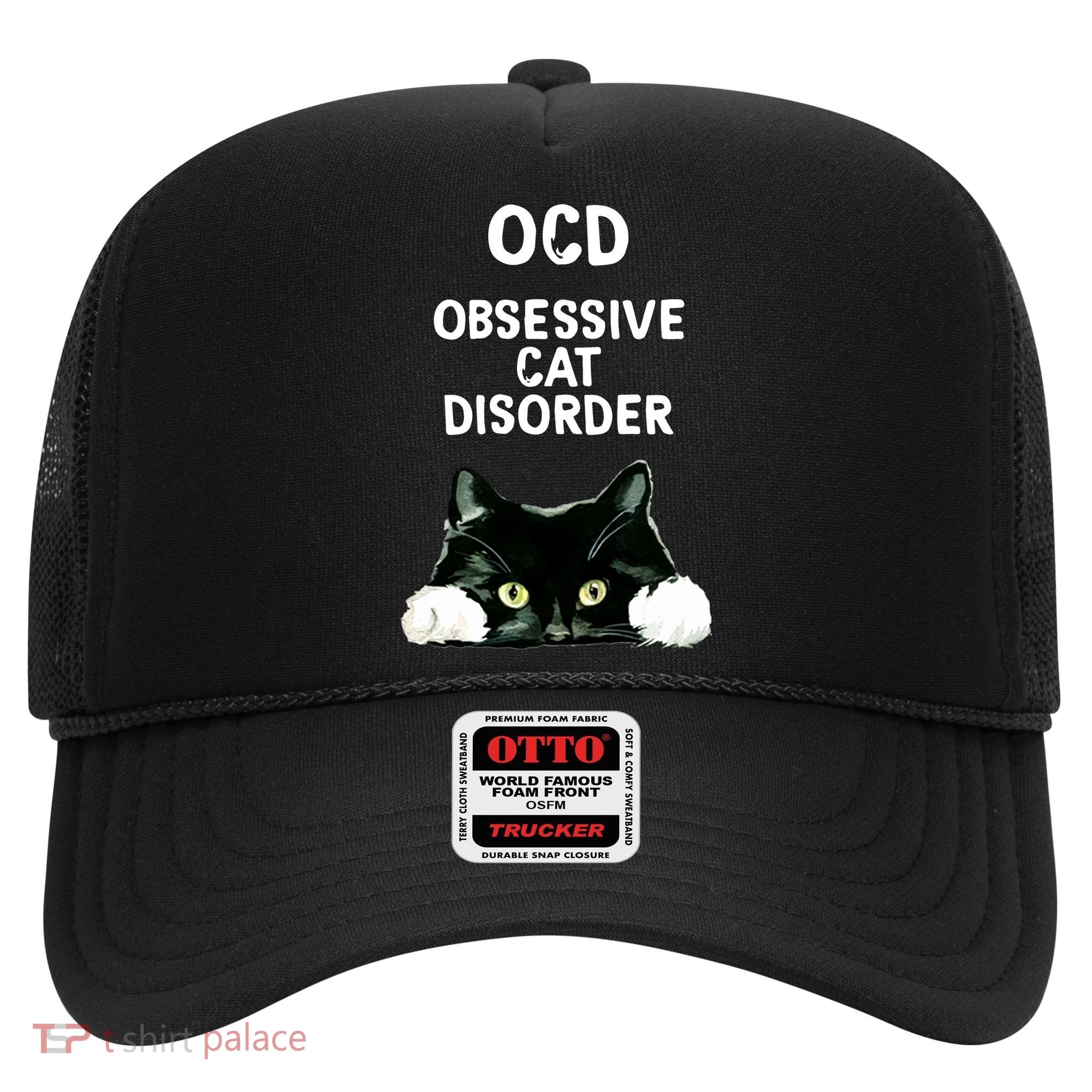 Ocd Obsessive Cat Disorder Animals Black And White Cat Hat