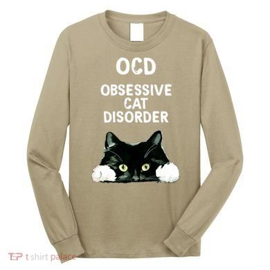 Ocd Obsessive Cat Disorder Animals Black And White Cat Long Sleeve Shirt