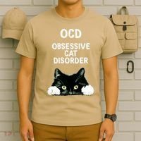 Ocd Obsessive Cat Disorder Animals Black And White Cat T-Shirt thumb 6