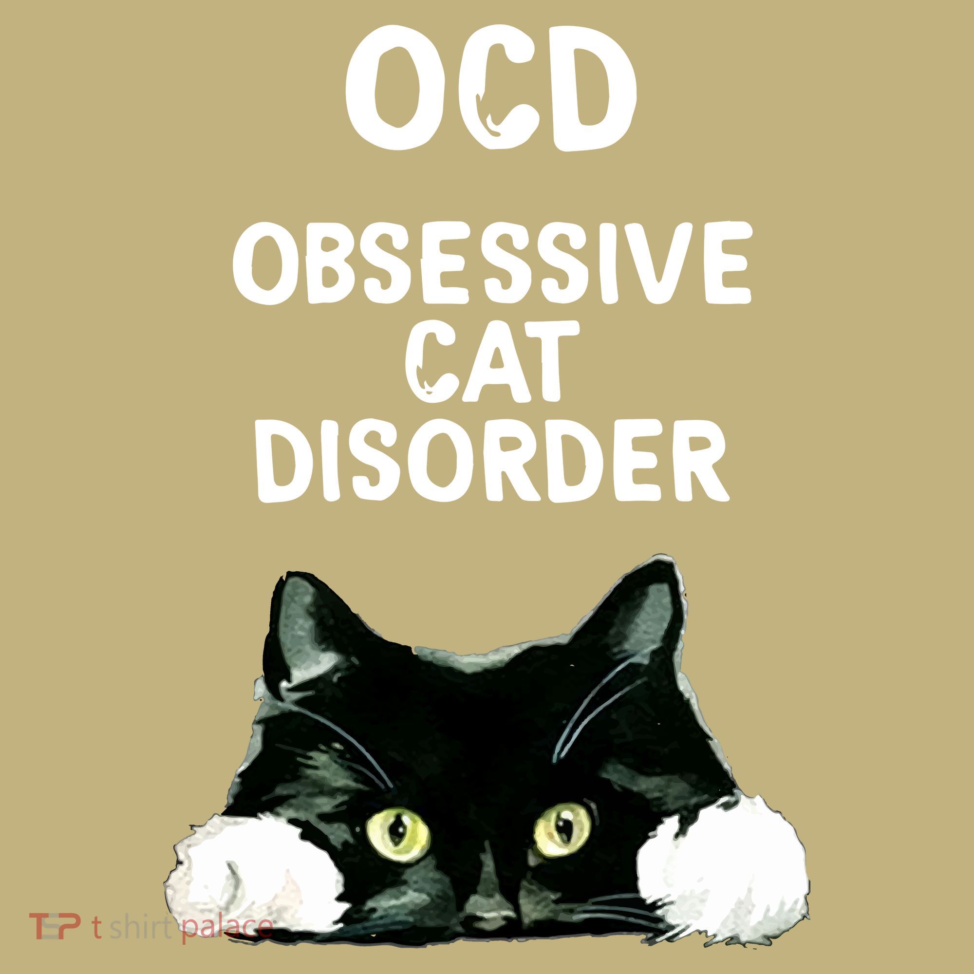 Ocd Obsessive Cat Disorder Animals Black And White Cat Mousepad