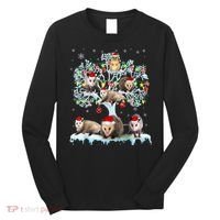 Opossums On Christmas Tree Xmas Lights Santa Opossum Lover Long Sleeve Shirt thumb 0