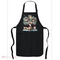 Opossums On Christmas Tree Xmas Lights Santa Opossum Lover Apron thumb 0