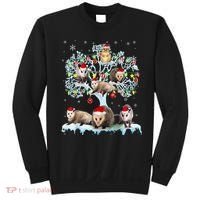 Opossums On Christmas Tree Xmas Lights Santa Opossum Lover Sweatshirt thumb 0