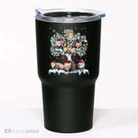 Opossums On Christmas Tree Xmas Lights Santa Opossum Lover Tumbler thumb 0