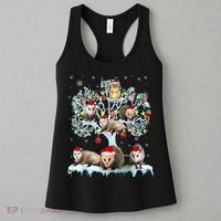 Opossums On Christmas Tree Xmas Lights Santa Opossum Lover Women's Tank Top thumb 3