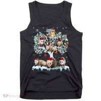 Opossums On Christmas Tree Xmas Lights Santa Opossum Lover Tank Top thumb 0