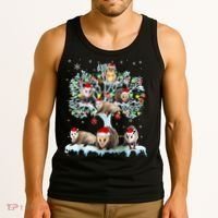 Opossums On Christmas Tree Xmas Lights Santa Opossum Lover Tank Top thumb 3