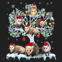 Opossums On Christmas Tree Xmas Lights Santa Opossum Lover Golf Towel thumb 3