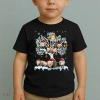 Opossums On Christmas Tree Xmas Lights Santa Opossum Lover Toddler T-Shirt thumb 2
