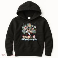 Opossums On Christmas Tree Xmas Lights Santa Opossum Lover Kids Hoodie thumb 0
