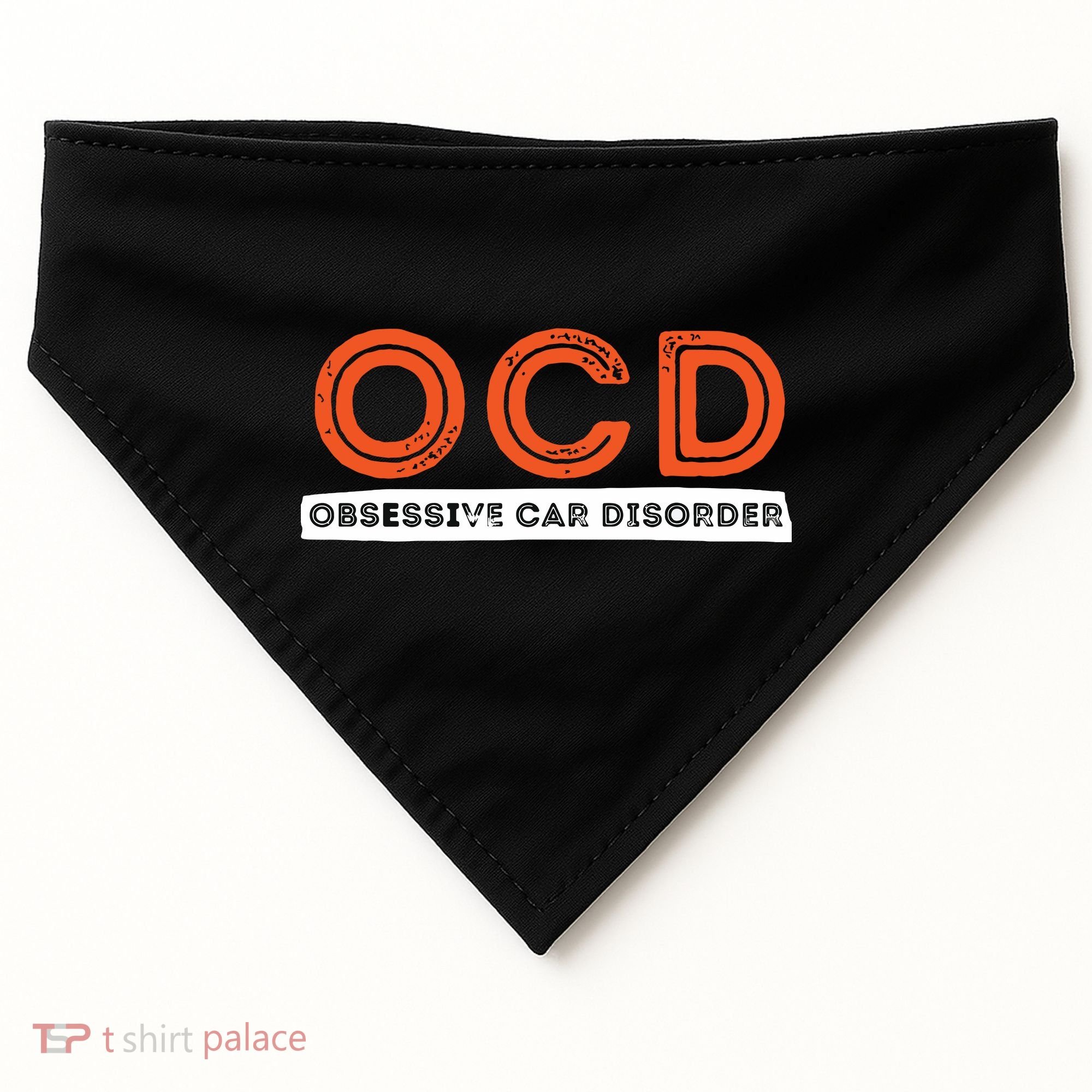 OCD Obsessive Car Disorder Funny Car Lover Gift USA-Made Doggie Bandana