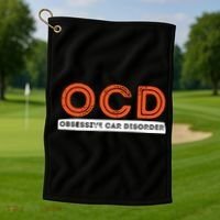 OCD Obsessive Car Disorder Funny Car Lover Gift Golf Towel thumb 1