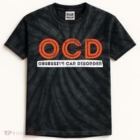 OCD Obsessive Car Disorder Funny Car Lover Gift Kids Tie-Dye T-Shirt thumb 0