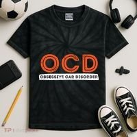 OCD Obsessive Car Disorder Funny Car Lover Gift Kids Tie-Dye T-Shirt thumb 2