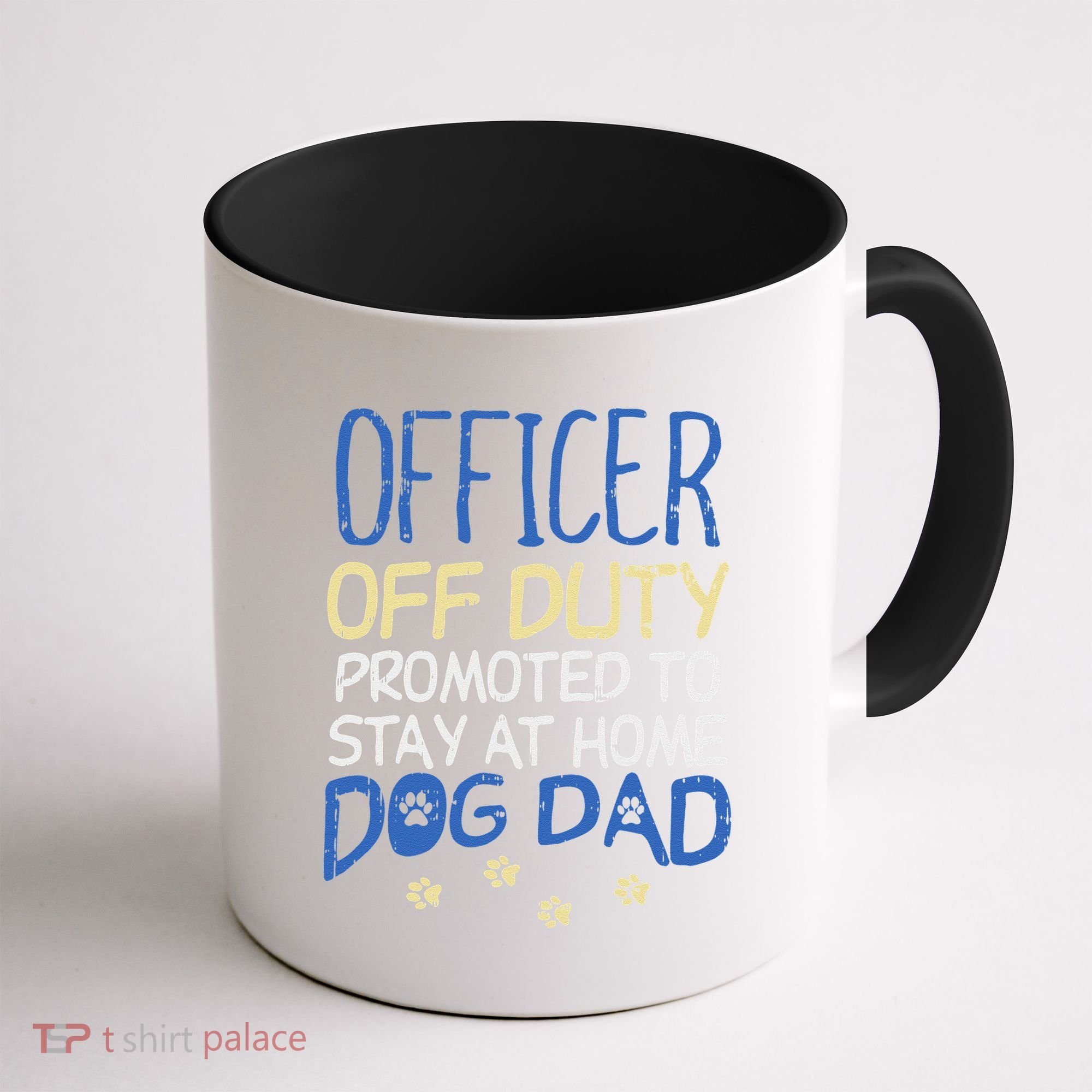 Officer Off Duty Dog Dad Funny Cop Police Retirement Gift Coffee Mug