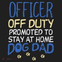 Officer Off Duty Dog Dad Funny Cop Police Retirement Gift Beanie thumb 2