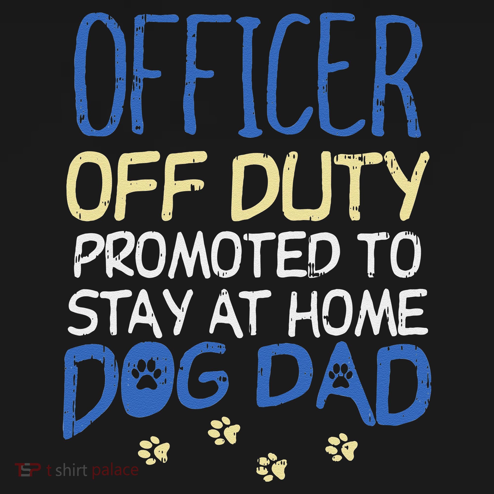 Officer Off Duty Dog Dad Funny Cop Police Retirement Gift Coaster