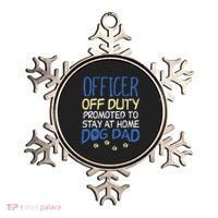 Officer Off Duty Dog Dad Funny Cop Police Retirement Gift Ornament thumb 0