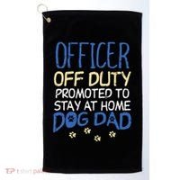 Officer Off Duty Dog Dad Funny Cop Police Retirement Gift Golf Towel thumb 0