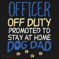 Officer Off Duty Dog Dad Funny Cop Police Retirement Gift Visor thumb 3